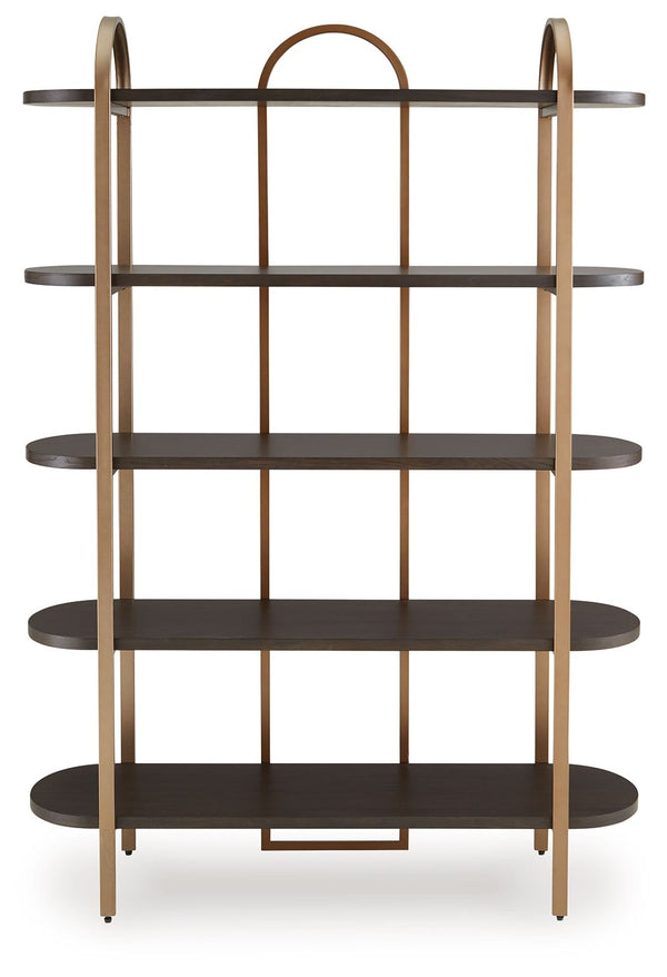 Brentmour - Brown / Gold Finish - Bookcase