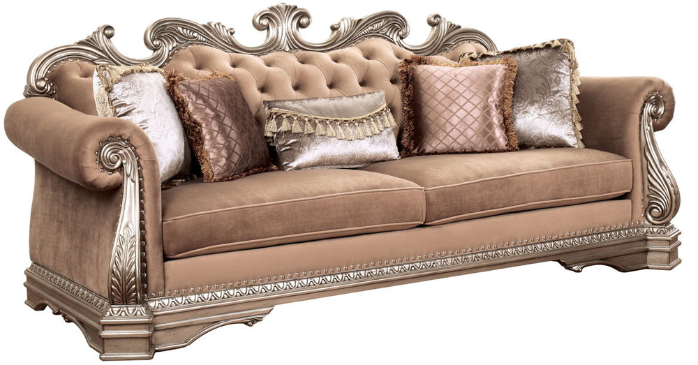 Northville - Sofa - Velvet & Antique Silver