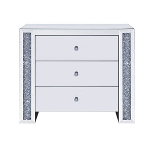 Noralie - 32" Console Cabinet - Mirrored & Faux Diamonds