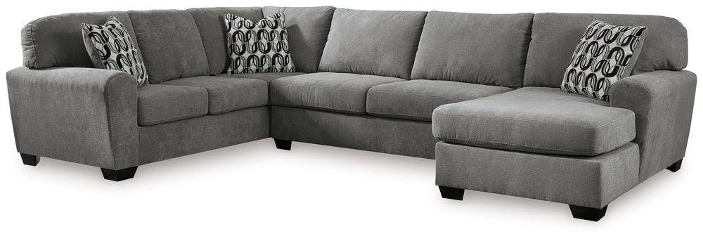 Birkdale Court - Sectional Gray 3 Pc. Left Arm Facing Corner Chaise Sectional
