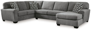 Birkdale Court - Sectional Gray 3 Pc. Right Arm Facing Corner Chaise Sectional