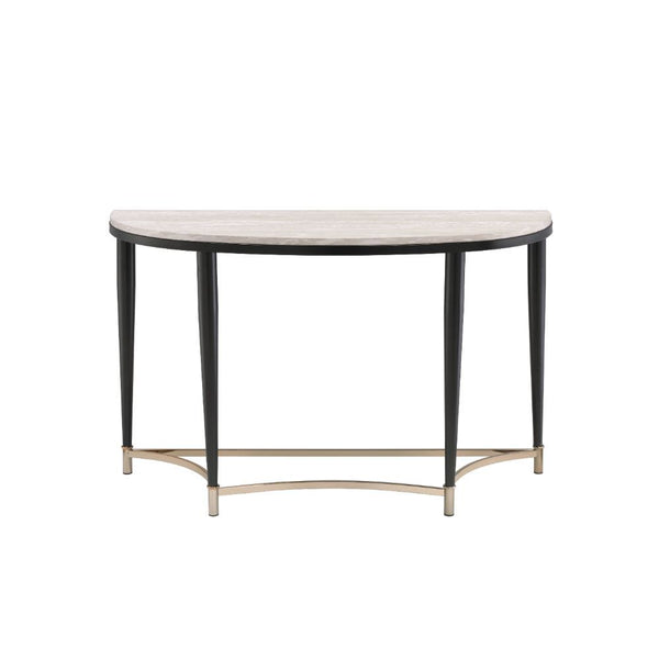 Ayser - Sofa Table - White Washed & Black