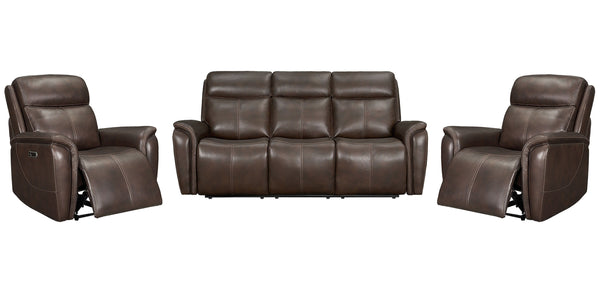 Cascade - Power Reclining Sofa & 2 Recliners - Auburn