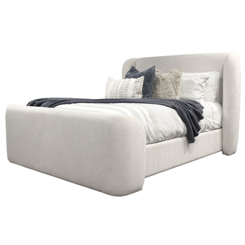 Shiloh - Wingback Upholstered Bed White