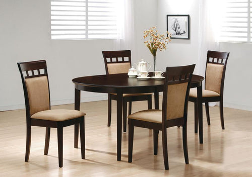 Gabriel - Extension Leaf Dining Set Dark Brown 5 Pc. Table, 4 Chairs