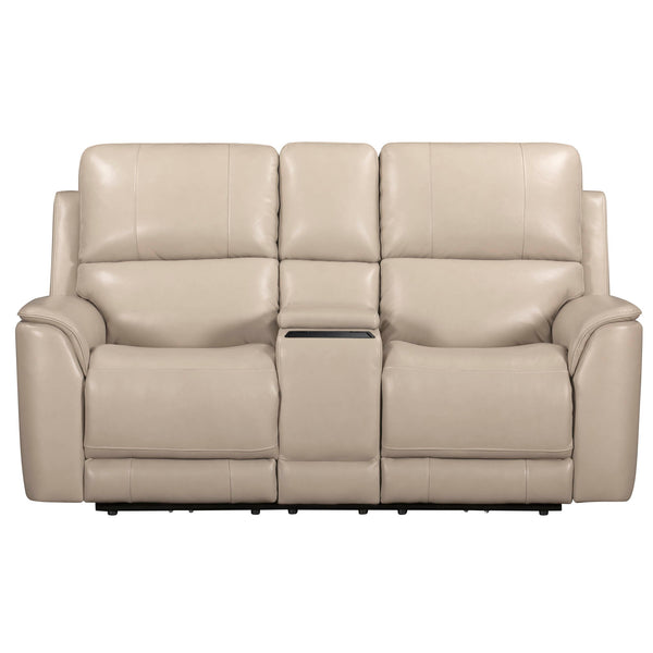 Easton - Zero Gravity Power Reclining Tilt Console Loveseat P3 - Steamboat Quartz