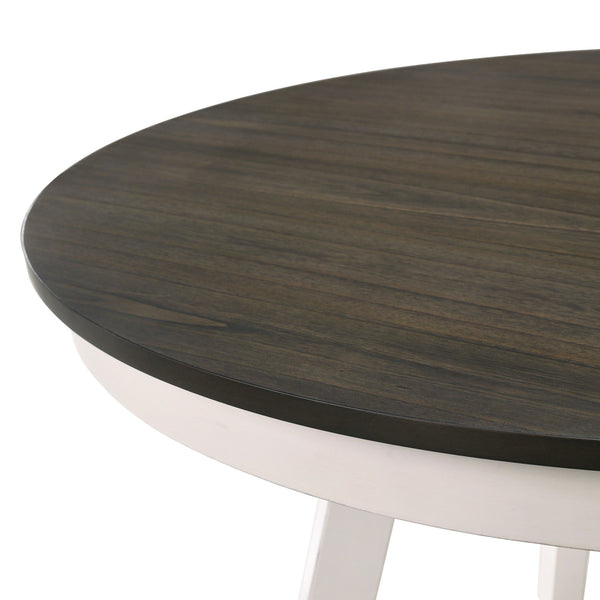 Maisie - Round Table - White / Brown