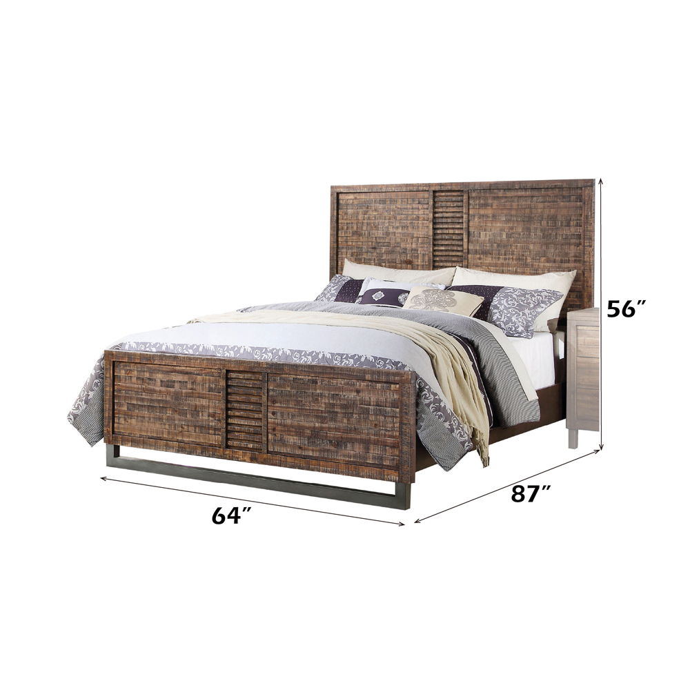 Andria - Transitional Bed Reclaimed Oak Queen