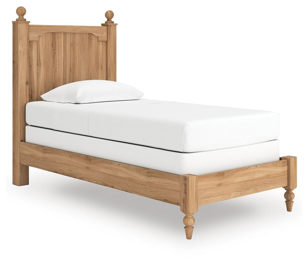 Aleaport - Panel Bed Light Brown