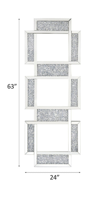 Noralie - 63" Accent Mirror - Mirrored & Faux Diamonds