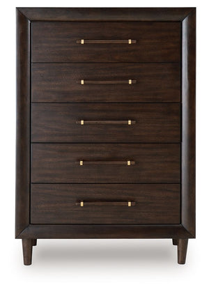 Dantenton - Five Drawer Chest - Merlot