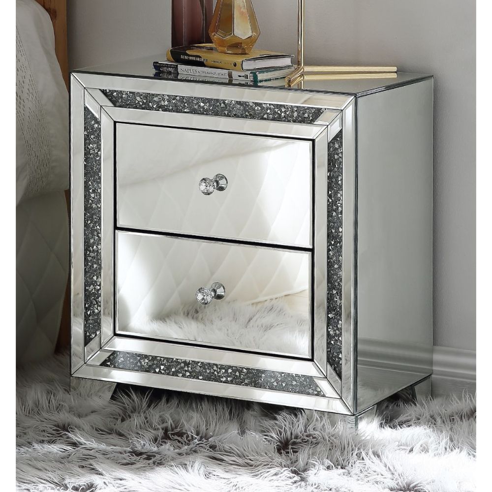 Noralie - Accent Table Mirrored 2 Drawers