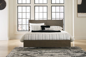 Arkenton - Panel Bed Dark Brown