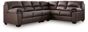 WillowBend - Sectional Dark Brown 3 Pc. Right Arm Facing Sofa Sectional