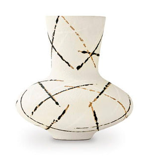 Brockford - Vase - Cream / Black / Brown