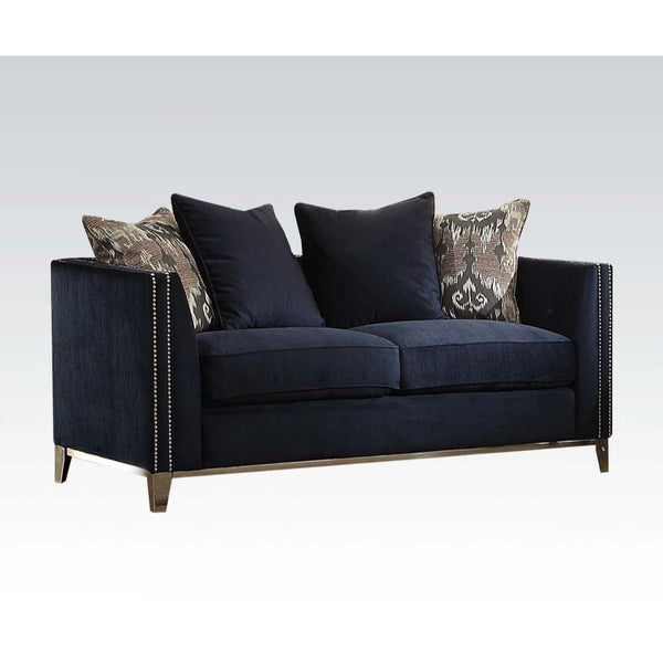 Phaedra - Loveseat - Blue Fabric