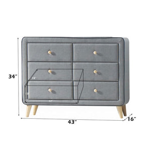 Valda - Dresser - Light Gray Fabric
