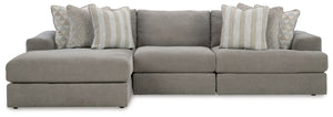 Avaliyah - Sectional Dark Gray 3 Pc. Left Arm Facing Corner Chaise Sectional