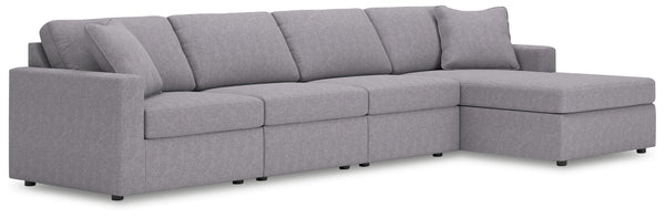 Modmax - Granite - Sectional Gray 4 Pc. Sectional With Raf Corner Chaise