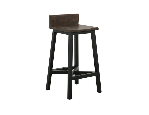 Pueblo - Stool (Set of 2) - Black / Medium Brown