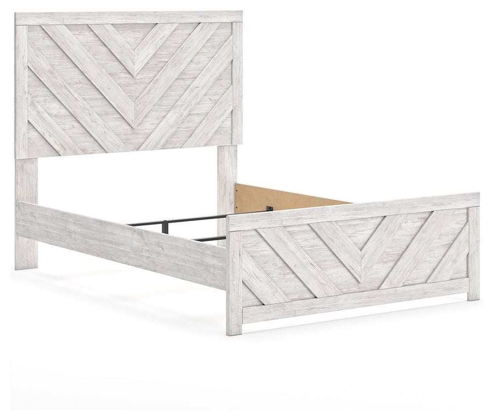 Cayboni - Panel Bed White