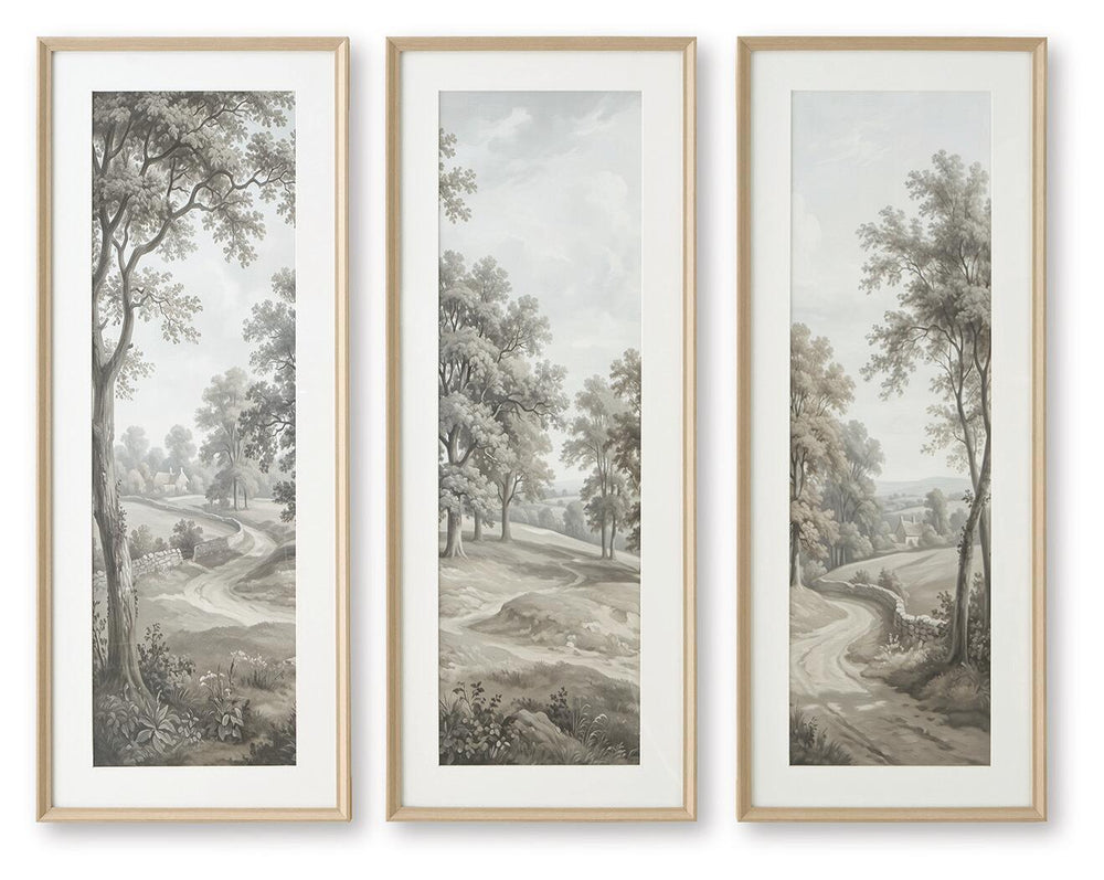 Dixonburg - Wall Art Set (Set of 3) - Taupe / Gray