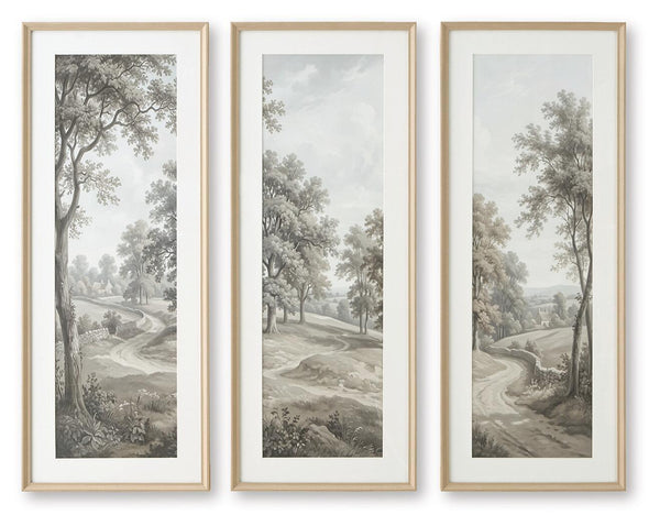 Dixonburg - Wall Art Set (Set of 3) - Taupe / Gray