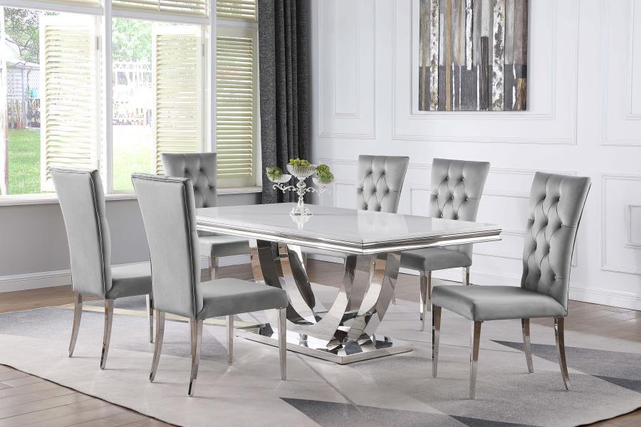 Kerwin - Rectangular Dining Table Set Gray 5 Pc. Table, 4 Chairs