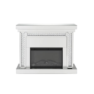 Nysa - 42" Fireplace - Mirrored & Faux Crystals
