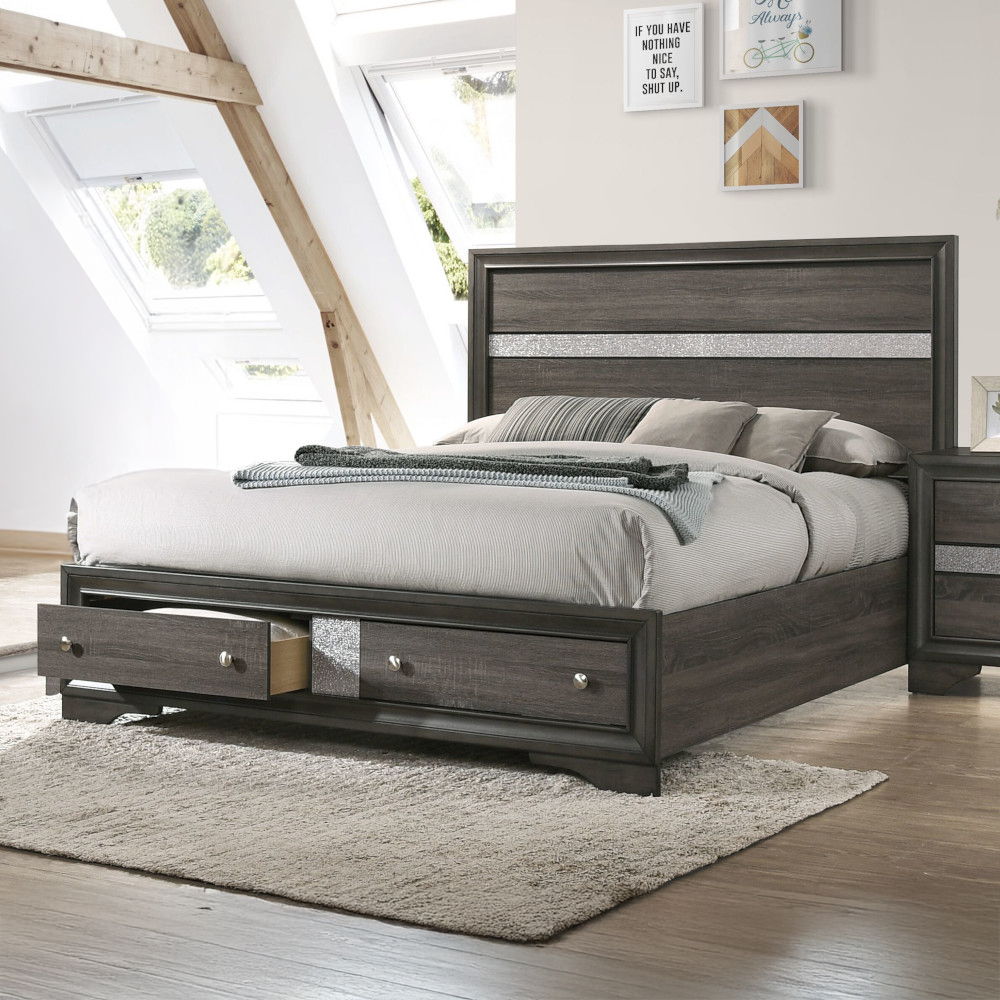 Naima - Bed w/Storage White King