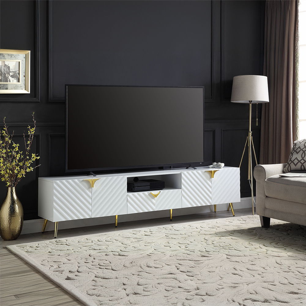Gaines - TV Stand White
