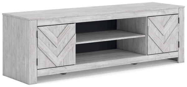 Cayboni - LG TV Stand With Fireplace Option White TV Stands