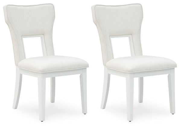 Chalanna - White - Dining Upholstered Side Chair (Set of 2)