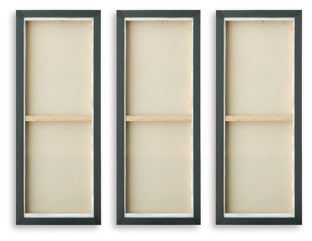 Larrondale - Wall Art Set (Set of 3) - Black / Gray / Brown