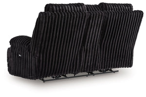 Rhine Falls - Double Reclining Power Loveseat With Console - Onyx