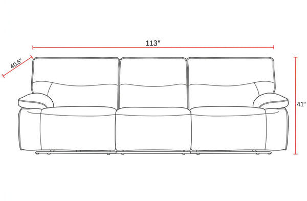 Lucius - 3 Piece Modular Zero Gravity Power Reclining Sofa