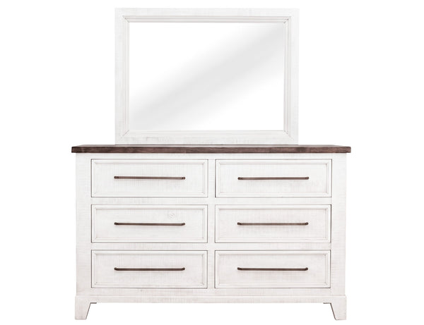 Stoa - Mirror - White / Brown