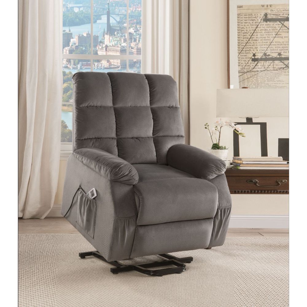 Ipompea - Recliner w/Power Lift & Massage Black
