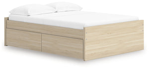 Onita - Platform Bed Light Brown Full 2 Side Storage