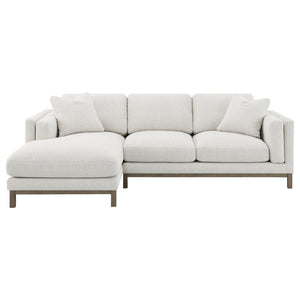 Geneva - Boucle Upholstered Sectional Chaise Sofa - Sand
