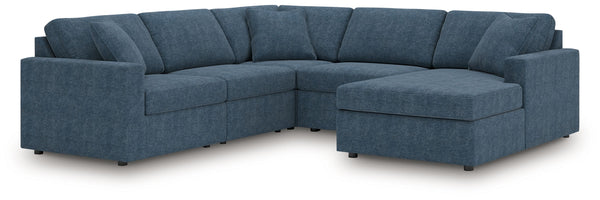 Modmax - Ink - Sectional Blue 5 Pc. Sectional With Raf Corner Chaise And Laf Corner Chair