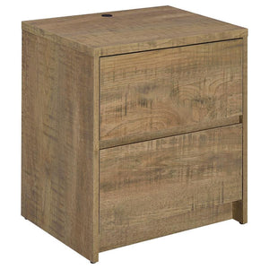 Westpark - 2-Drawer Nightstand LED Lights And USB Light Brown