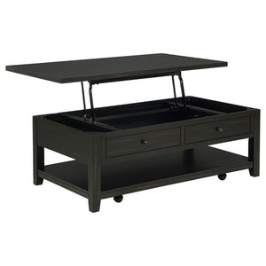 Payne - 48" Mobile Lift Top Coffee Table Black