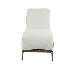 Salena - 13" Patio Sun Lounge - Beige Fabric & Gray