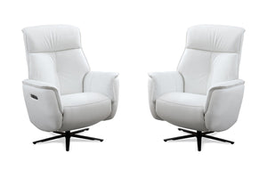 Tripp - Power Swivel Recliner White 2 Pieces