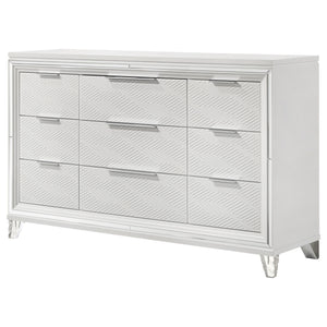 Marmore - 9-Drawer Dresser Cabinet - White