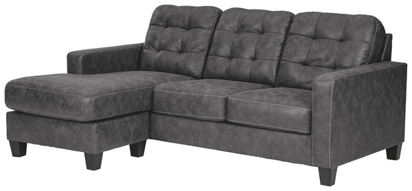 Venaldi - Gunmetal - Sofa Chaise Queen Sleeper