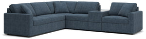 Modmax - Ink - Sectional Blue 6 Pc. Sectional With Storage Console