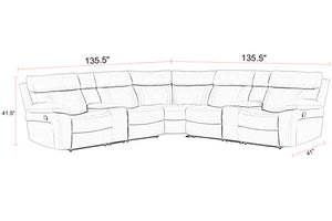 Theon - Modular Manual Reclining Sectional And Entertainment Console