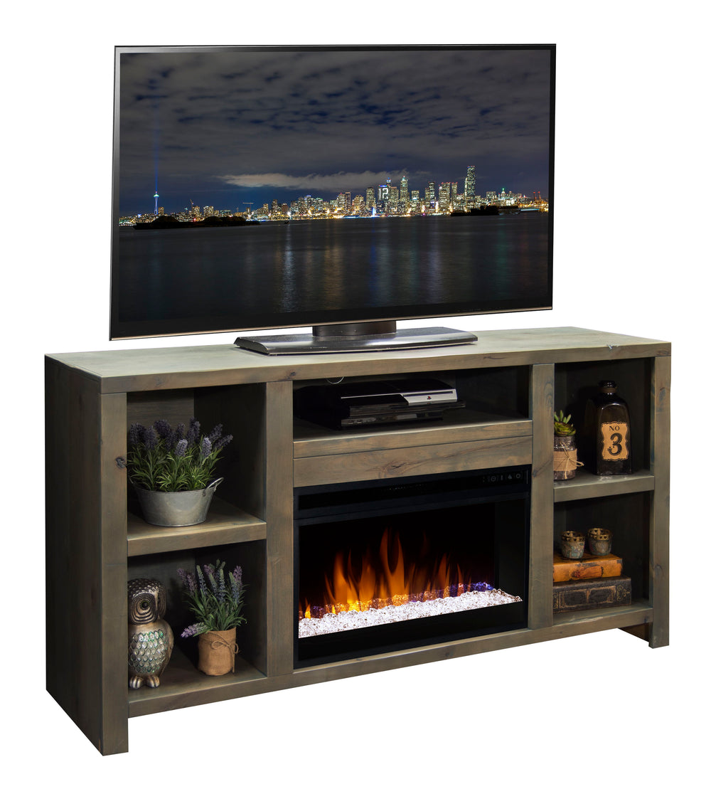 Joshua Creek - 62" Electric Fireplace TV Stand - Barnwood